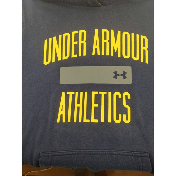 Under Armour Hoodie Mens Medium Navy Blue Good ColdGear Storm Athletics Hoodie - Picture 3 of 8